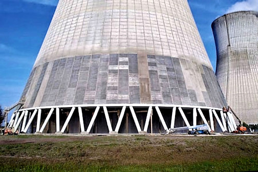 Hyperbolic Cooling Tower,St John's River Power Plant, Florida