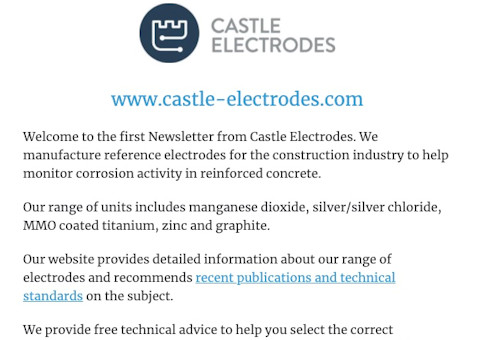 Castle Electrodes Newsletter